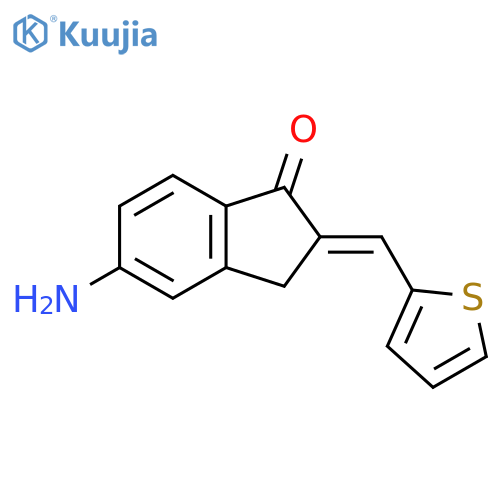 5-Amino-2-(thiophen-2-ylmethylidene)-2,3-dihydro-1H-inden-1-one structure