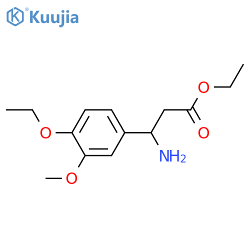 Ethyl 3-amino-3-(4-ethoxy-3-methoxyphenyl)propanoate hydrochloride structure