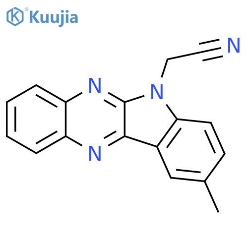 2-{9-methyl-6H-indolo2,3-bquinoxalin-6-yl}acetonitrile structure