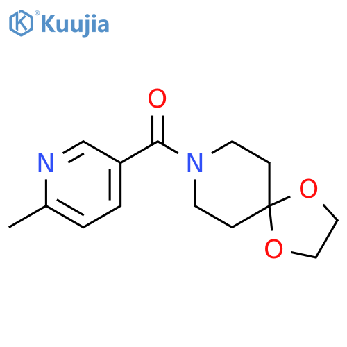 1,4-Dioxa-8-azaspiro[4.5]decane, 8-[(6-methyl-3-pyridinyl)carbonyl]- structure
