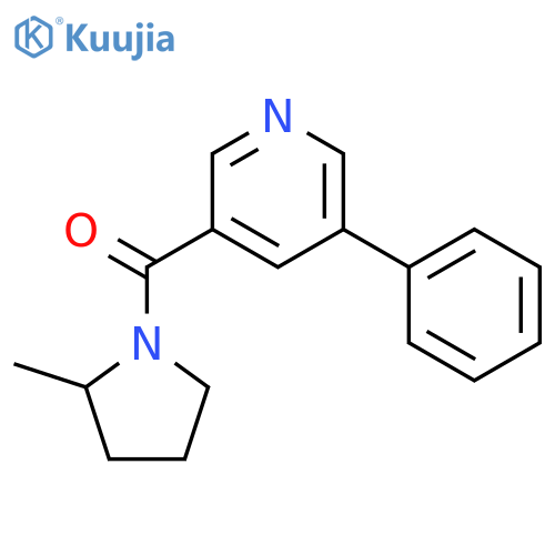 Pyrrolidine, 2-methyl-1-[(5-phenyl-3-pyridinyl)carbonyl]- structure