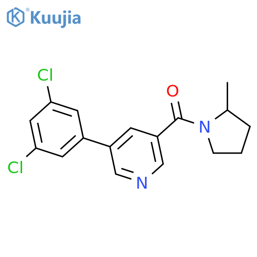 Pyrrolidine, 1-[[5-(3,5-dichlorophenyl)-3-pyridinyl]carbonyl]-2-methyl- structure