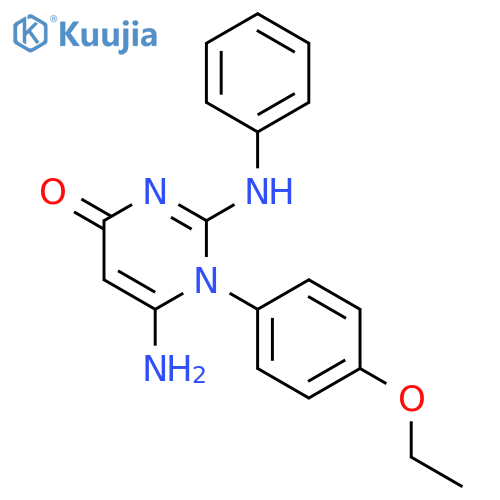 4(1H)-Pyrimidinone, 6-amino-1-(4-ethoxyphenyl)-2-(phenylamino)- structure