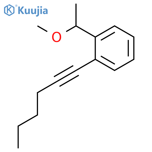 BENZENE, 1-(1-HEXYNYL)-2-(1-METHOXYETHYL)- structure