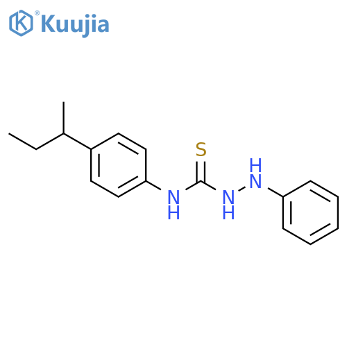 HYDRAZINECARBOTHIOAMIDE, N-[4-(1-METHYLPROPYL)PHENYL]-2-PHENYL- structure