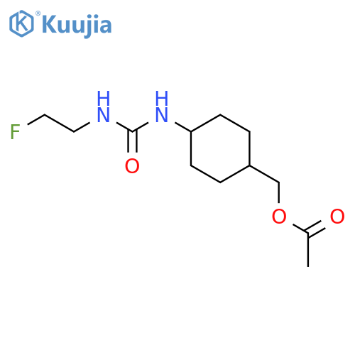 Urea,N-[4-[(acetyloxy)methyl]cyclohexyl]-N'-(2-fluoroethyl)-, trans- (9CI) structure