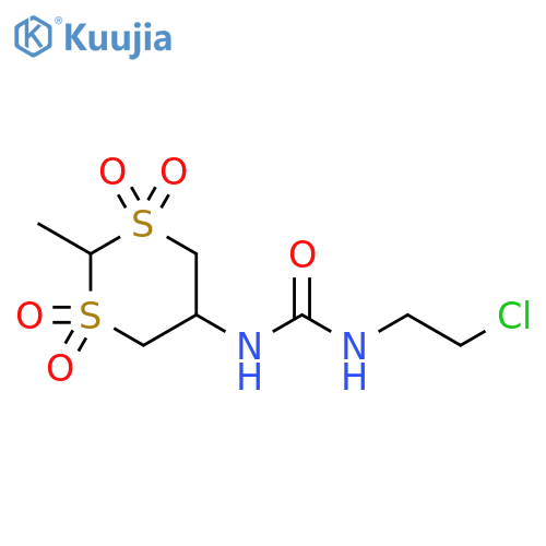 1-(2-chloroethyl)-3-(2-methyl-1,1,3,3-tetraoxo-1,3-dithian-5-yl)urea structure
