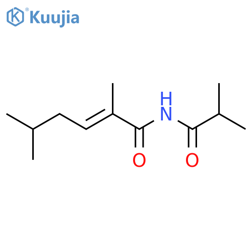 2-HEXENAMIDE, 2,5-DIMETHYL-N-(2-METHYL-1-OXOPROPYL)-, (2E)- structure