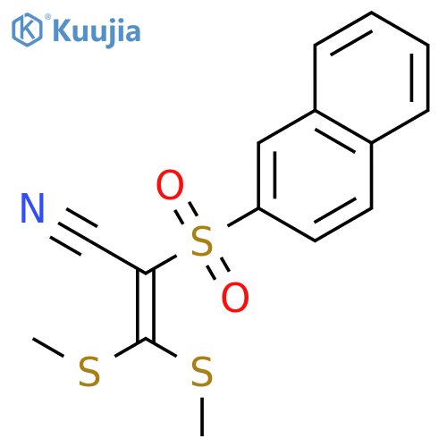 2-Propenenitrile, 3,3-bis(methylthio)-2-(2-naphthalenylsulfonyl)- structure