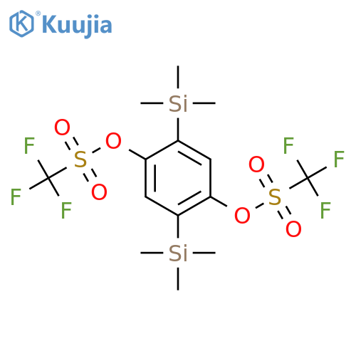 1,4-Bis(trifluoromethylsulfonyloxy)-2,5-bis(trimethylsilyl)benzene structure