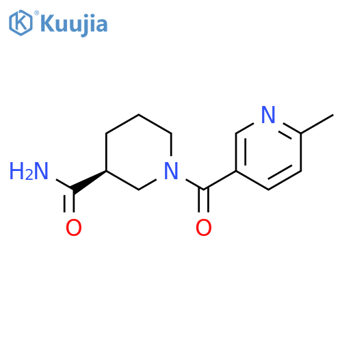 3-PIPERIDINECARBOXAMIDE, 1-[(6-METHYL-3-PYRIDINYL)CARBONYL]-, (3S)- structure