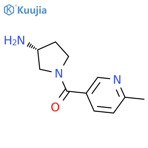[(3R)-3-Aminopyrrolidin-1-yl](6-methylpyridin-3-yl)methanone structure