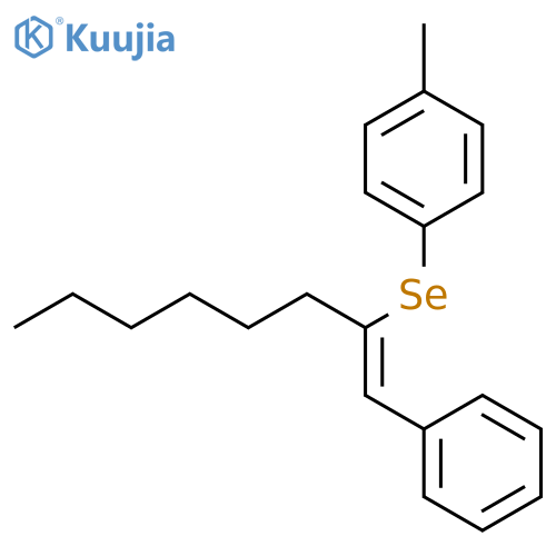 BENZENE, 1-METHYL-4-[[(1Z)-1-(PHENYLMETHYLENE)HEPTYL]SELENO]- structure