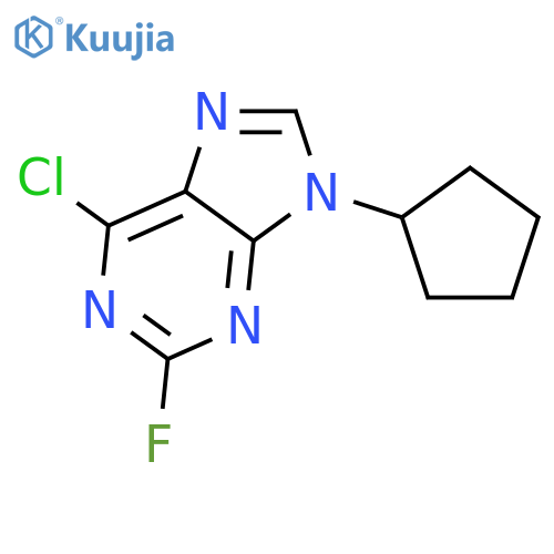 9H-Purine, 6-chloro-9-cyclopentyl-2-fluoro- structure