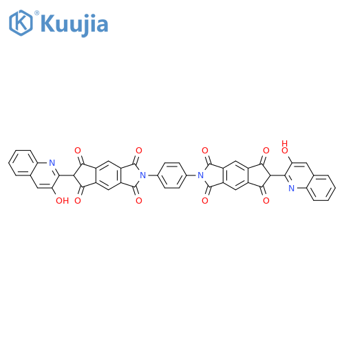 Cyclopent[f]isoindole-1,3,5,7(2H,6H)-tetrone, 2,2'-(1,4-phenylene)bis[6-(3-hydroxy-2-quinolinyl)- structure