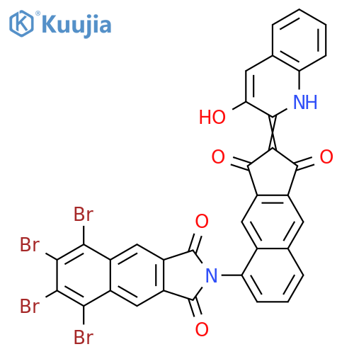 1H-Benz[f]isoindole-1,3(2H)-dione, 5,6,7,8-tetrabromo-2-[2,3-dihydro-2-(3-hydroxy-2(1H)-quinolinylidene)-1,3-dioxo-1H-benz[f]inden-5-yl]- structure