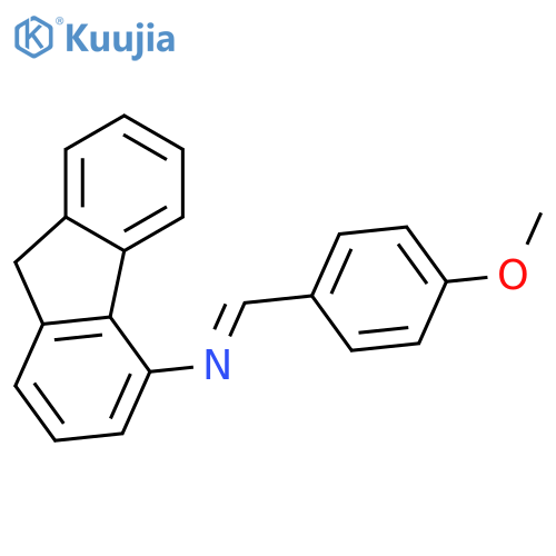 9H-Fluoren-4-amine, N-[(4-methoxyphenyl)methylene]- structure
