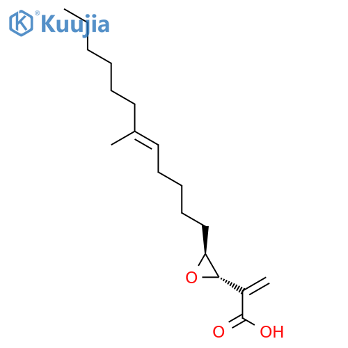 Oxiraneacetic acid,3-[(5E)-6-methyl-5-dodecenyl]-a-methylene-, (2S,3S)- (9CI) structure