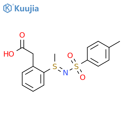 Benzeneacetic acid,2-[S-methyl-N-[(4-methylphenyl)sulfonyl]sulfinimidoyl]- structure
