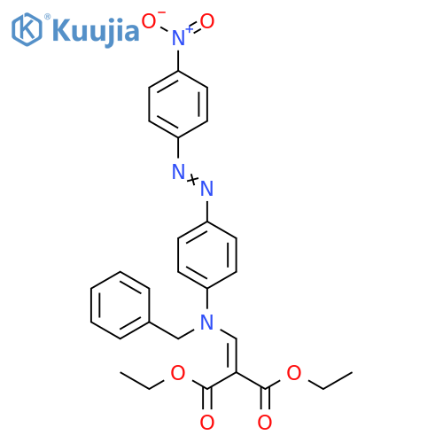 Propanedioic acid, 2-[[[4-[2-(4-nitrophenyl)diazenyl]phenyl](phenylmethyl)amino]methylene]-, 1,3-diethyl ester structure