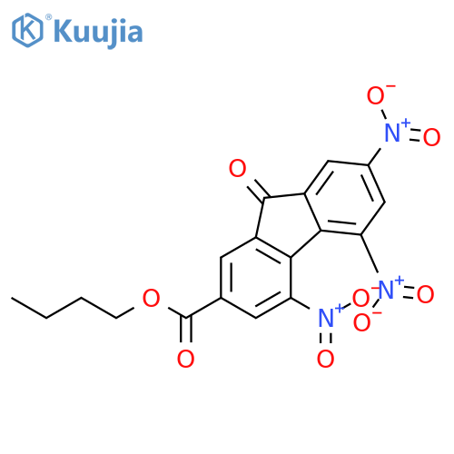 9H-Fluorene-2-carboxylic acid, 4,5,7-trinitro-9-oxo-, butyl ester structure
