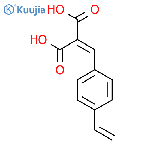 Propanedioic acid, [(4-ethenylphenyl)methylene]- structure