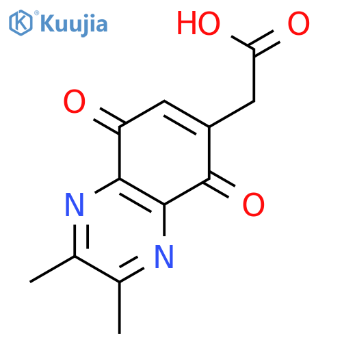 6-Quinoxalineacetic acid, 5,8-dihydro-2,3-dimethyl-5,8-dioxo- structure