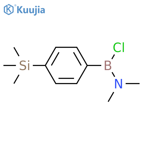 Boranamine, 1-chloro-N,N-dimethyl-1-[4-(trimethylsilyl)phenyl]- structure