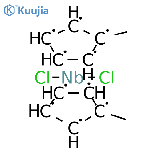 Bis(methylcyclopentadienyl)niobium dichloride structure