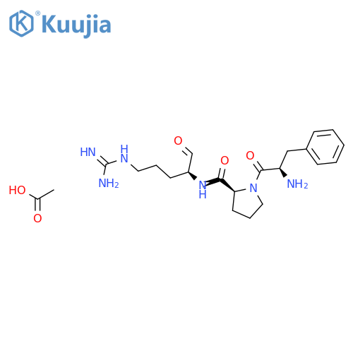 L-Prolinamide, D-phenylalanyl-N-[4-[(aminoiminomethyl)amino]-1-formylbutyl]-, (S)-, monoacetate (9CI) structure