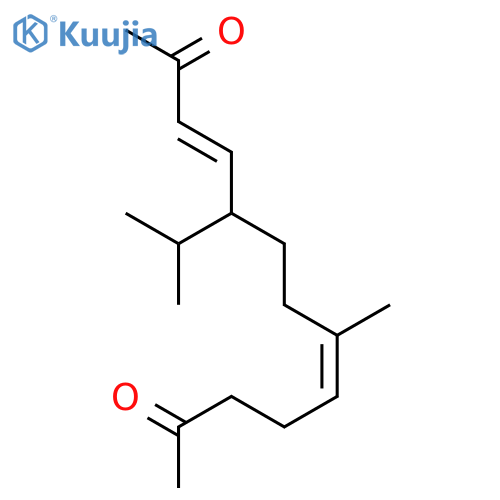 3,8-Tridecadiene-2,12-dione, 8-methyl-5-(1-methylethyl)-, (E,E)- structure