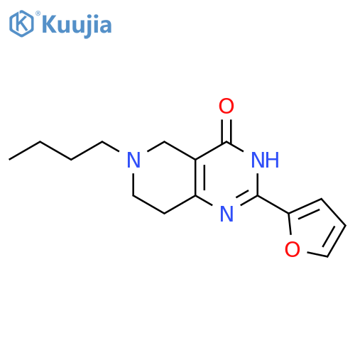 Pyrido[4,3-d]pyrimidin-4(1H)-one,6-butyl-2-(2-furanyl)-5,6,7,8-tetrahydro- structure