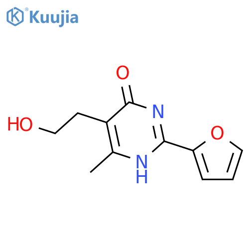 4(1H)-Pyrimidinone, 2-(2-furanyl)-5-(2-hydroxyethyl)-6-methyl- structure