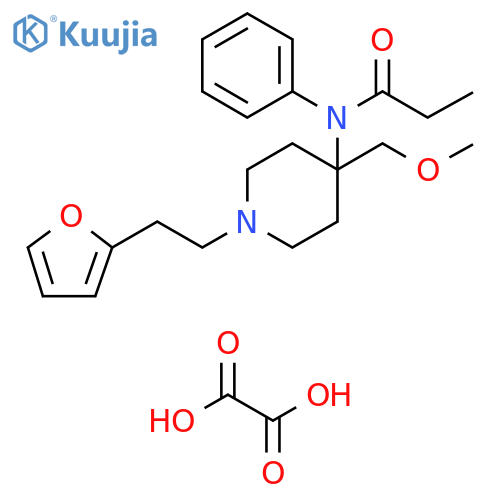 Propanamide, N-[1-[2-(2-furanyl)ethyl]-4-(methoxymethyl)-4-piperidinyl]-N-phenyl-, ethanedioate (1:1) structure