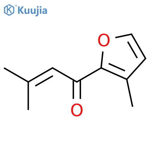 3-methyl-1-(3-methyl-furan-2-yl)-but-2-en-1-one structure