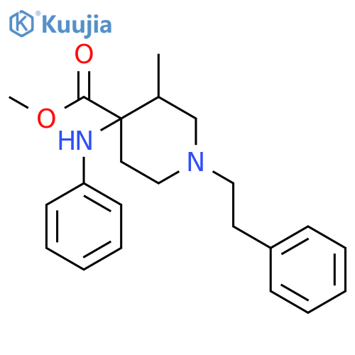 cis-(+)-3-Methyl-4-(phenylamino)-1-(2-phenylethyl)-4-piperidinecarboxylic Acid Methyl Ester structure