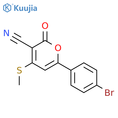 2H-Pyran-3-carbonitrile, 6-(4-bromophenyl)-4-(methylthio)-2-oxo- structure
