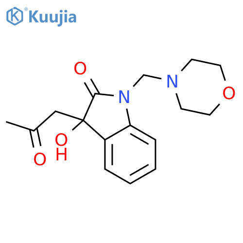 2H-Indol-2-one,1,3-dihydro-3-hydroxy-1-(4-morpholinylmethyl)-3-(2-oxopropyl)- structure
