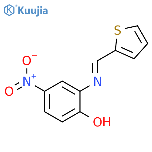 Phenol, 4-nitro-2-[(2-thienylmethylene)amino]- structure