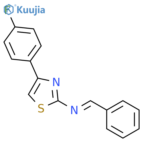 2-Thiazolamine, 4-(4-fluorophenyl)-N-(phenylmethylene)- structure