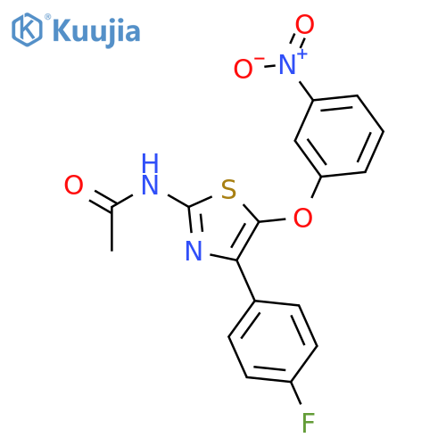 Acetamide, N-[4-(4-fluorophenyl)-5-(3-nitrophenoxy)-2-thiazolyl]- structure
