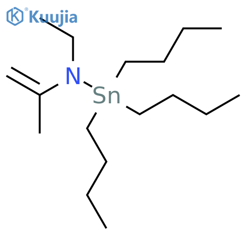 Stannanamine, 1,1,1-tributyl-N-ethyl-N-(1-methylethenyl)- structure