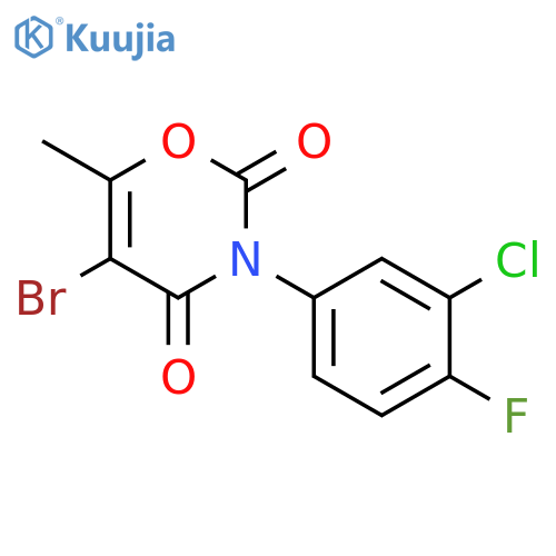 2H-1,3-Oxazine-2,4(3H)-dione, 5-bromo-3-(3-chloro-4-fluorophenyl)-6-methyl- structure