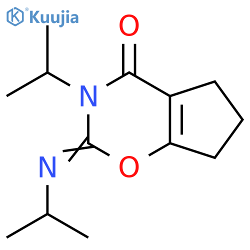 Cyclopent[e]-1,3-oxazin-4(5H)-one, 2,3,6,7-tetrahydro-3-(1-methylethyl)-2-[(1-methylethyl)imino]- structure