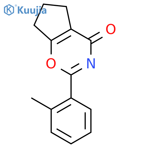 Cyclopent[e]-1,3-oxazin-4(5H)-one, 6,7-dihydro-2-(2-methylphenyl)- structure