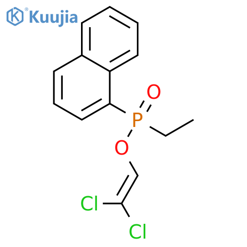 Phosphinic acid, ethyl-1-naphthalenyl-, 2,2-dichloroethenyl ester structure
