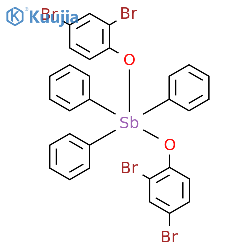 Antimony, bis(2,4-dibromophenolato)triphenyl- structure