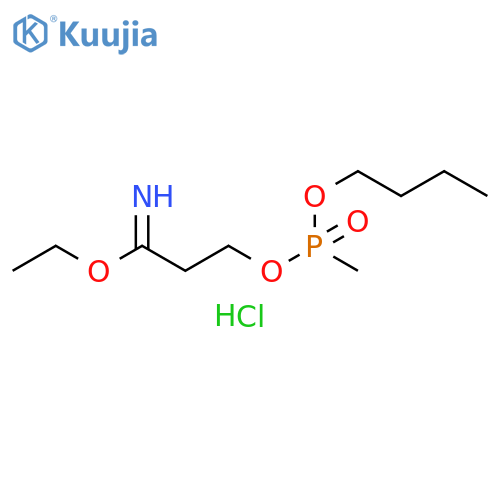 Propanimidic acid, 3-[(butoxymethylphosphinyl)oxy]-, ethyl ester, hydrochloride (1:1) structure