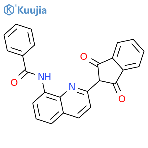 Benzamide, N-[2-(2,3-dihydro-1,3-dioxo-1H-inden-2-yl)-8-quinolinyl]- structure