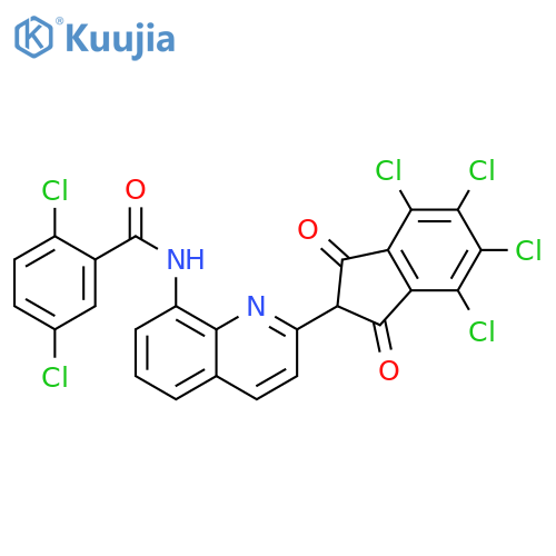 Benzamide,2,5-dichloro-N-[2-(4,5,6,7-tetrachloro-2,3-dihydro-1,3-dioxo-1H-inden-2-yl)-8-quinolinyl]- structure